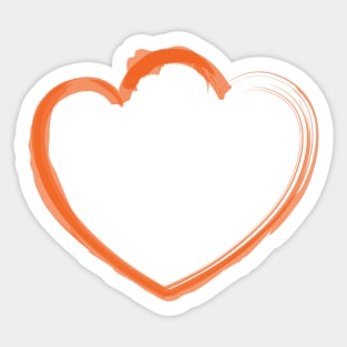 Mutant Heart Orange Sticker